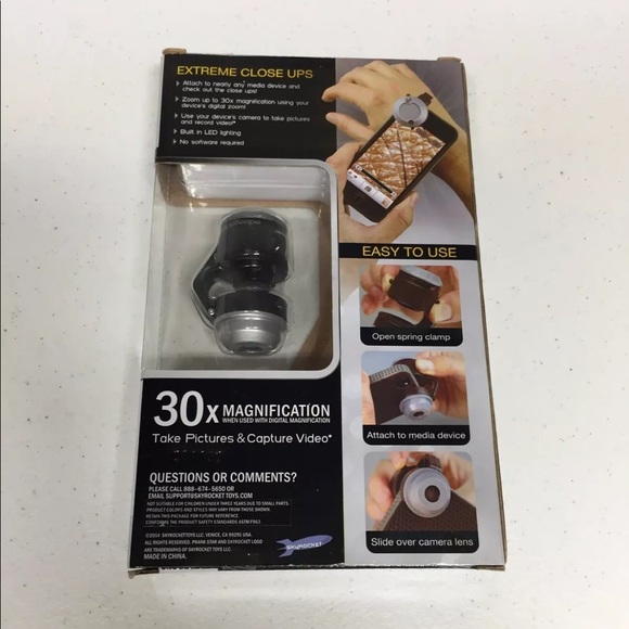New AppScope Quick Attach 30x Cell Phone Microscope By SkyRocket Toys - Picture 2 of 3